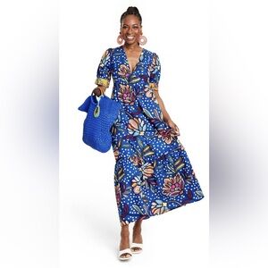 Tabitha Brown Colorful Floral V-Neck Dress